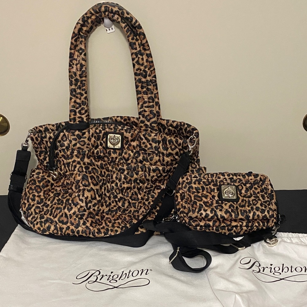 Brighton Animal Print Shoulder Bag Set